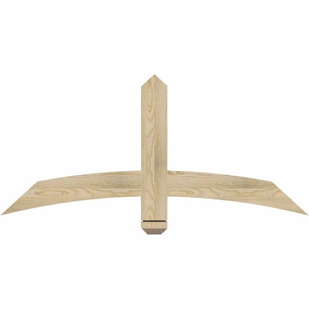 Ekena Millwork Bellingham Rough Sawn Timber Gable Bracket, Douglas Fir, 48"W x 22"H x 2"D x 4"F, 11/12 Pitch GBW048X22X0204BEL00RDF